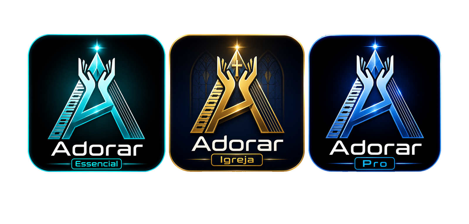 Planos Adorar Essencial, Adorar Igreja e Adorar Pro